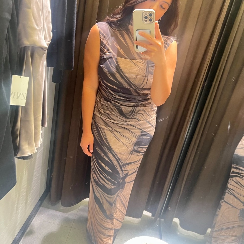 Zara Print dress with Tulle